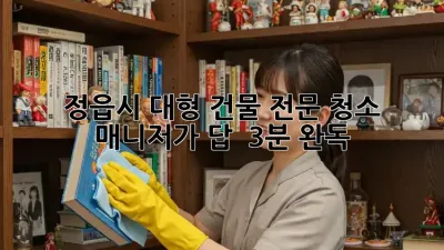 정읍시 대형 건물, 전문 청소 매니저가 답! 🏢✨ (3분 완독)