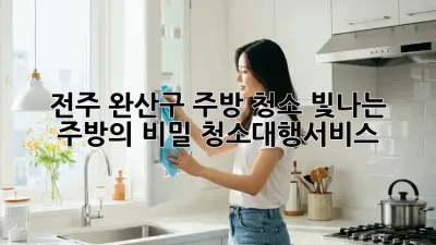 전주 완산구 주방 청소✨ 빛나는 주방의 비밀! #청소대행서비스